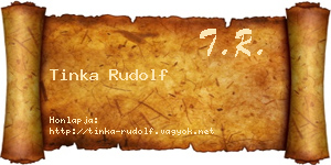 Tinka Rudolf névjegykártya
